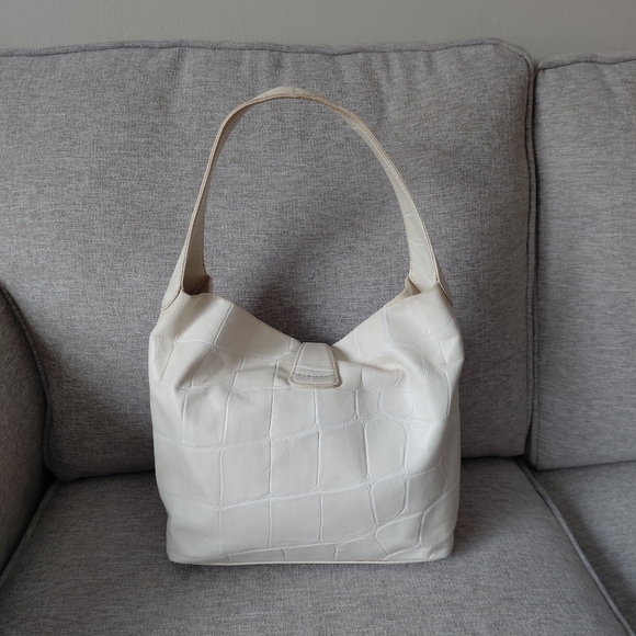 Dooney Bourke Croc Embosed Leather Hobo Bag - Picture 2 of 11